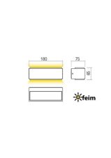 REDO 90404 DASH exteriérové nástenné svietidlo SMD LED 7,7W 460lm 4000K IP65 hnedá