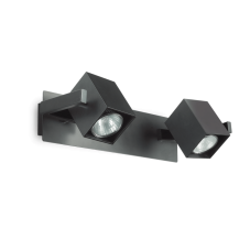 Nástenné svietidlo Ideal lux 156705 MOUSE AP2 NERO 2xGU10 50W čierna