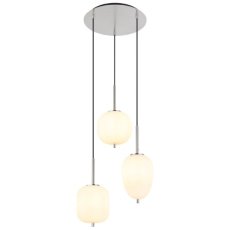 GLOBO 15345-3NO BLACKY I závesné svietidlo D460mm 3xE14 matný nikel, biela
