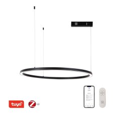 Immax NEO FINO NEW 07215L Smart závesné svietidlo LED D800mm 60W/4200lm 2700-6500K čierna, stmievateľné, diaľkové ovládanie, Zigbee 3.0