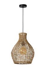 LUCIDE 03438/35/72 ALBAN Závesné svietidlo E27 1x40W svetlé drevo, čierna