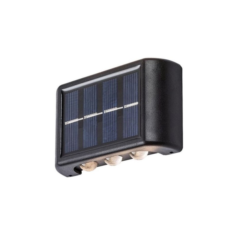 RABALUX 77024 Kangton solárne nástenné svietidlo reflektor LED 1,2W/8lm 3000K IP44 čierna, súmrakový senzor