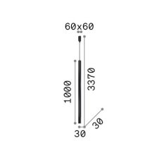 Ideal Lux 339757 ULTRATHIN závesné svietidlo LED 12W 1200/840lm 3000K mosadzná ON-OFF