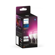 8719514491281 Philips Hue White and Color Ambiance žiarovka LED E14 5,1W/470lm 2000-6500K+RGB P45 kvapka biela 2-set