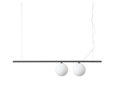 Ideal Lux 306995 PERLINE závesné svietidlo 2xG9 čierna, biela