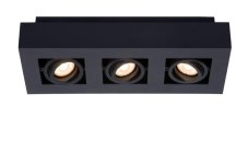 Lucide 09119/16/30 XIRAX stropní bodové stmívatelné svítidlo 3xGU10 / 5W LED černá