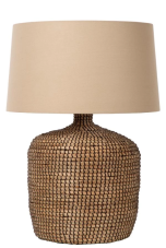 LUCIDE 10551/81/73 AMBALA stolná lampa V480mm 1xE27 prírodná, biela