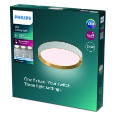 Philips 8720169301399 Hanno stropné svietidlo D384mm LED 24W/2800lm 4000K biela, zlatá, SceneSwitch