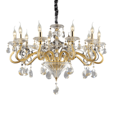 Závesné svietidlo/Luster Ideal lux 087771 NEGRESCO SP10 ORO 10xE14 40W