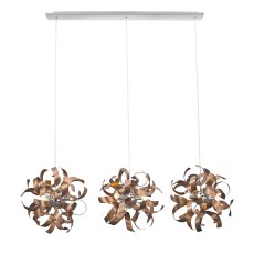 LUXERA 64421 RIBBON závesné svietidlo 9xG9 kávová, chróm