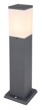 GLOBO 31731 HERRI vonkajší stĺpik 1xE27 V450mm IP44 antracit, opál