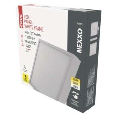 Emos ZM6143 LED NEXXO stropní/nástěnné přisazené klasické svítidlo čtverec 225 × 225 × 42 mm 21W 1900lm 3000/3500/4000K bílá
