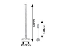 RABALUX 74165 Nivaro stolná lampička D120mm LED 8W/750lm 3000K čierna, biela