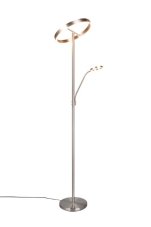 TRIO 449510207 WILLIS stojacia lampa V1800mm SMD LED 39W/4600lm, 5,5W/550lm 2700+3200+4000K nikel matný