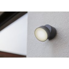5626101125 LUTEC TRUMPET venkovní nástěnné LED otočné svítidlo 6,7W 600Lm 4000K šedá IP54