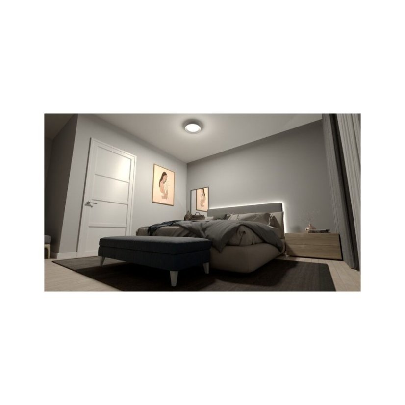 Philips UltraEfficient 8720169300996 Fleta stropné svietidlo D350mm LED 10W/1950lm 4000K priehľadná, SceneSwitch