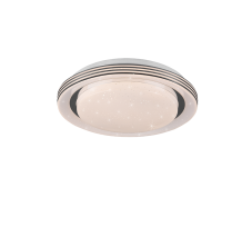 TRIO R67042800 ATRIA stropní svítidlo LED D270mm 10,5W/1080lm 3000-6000K bílá, stmívatelné, dálkový ovladač, starlight efekt
