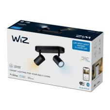 Philips WiZ Tunable white 8719514551831 IMAGEO bodové svietidlo 2xGU10 10W/700lm 2700-6500K čierna stmievateľné