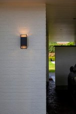 LUTEC 5107101118 RIDGE exteriérové nástenné svietidlo GU10 2x25W IP54 tmavá šedá