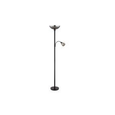 GLOBO 58903 BLADE stojací lampa V1780mm 1xE27, 1xE14 černá, kouřová
