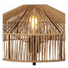 LUCIDE 10513/40/72 YUNKAI stolná lampa V500mm 1xE27 čierna, prírodná