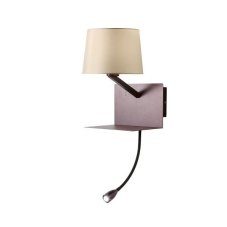 Redo 01-1808  TOMO AP nástěnné interiérové svítidlo 1X42W E27 + 1X3W 225lm LED USB port bronzová