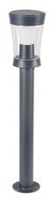 RABALUX 77038 Angers solárne stojanové svietidlo/stĺpik so senzorom LED V630mm 3W/300lm 4000K IP65 šedá, priehľadná