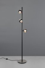TRIO SELECT 444410307 ORBIT stojacia lampa V1500mm SMD LED 3x8W/3x800lm 2300+3000+4000K čierna, nikel matný, ON/OFF