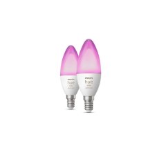 Philips Hue White and color ambiance 8719514356719 LED žiarovka E14 4W/470lm B39 sviečka 2000-6500K+RGB bluetooth 2-set