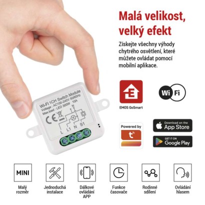 EMOS H5105 GoSmart spínací modul 1kanálový Wi-Fi