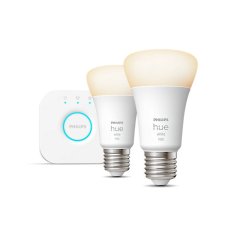 Philips HUE LED White Starter Kit žiarovka 2x E27 2x9,5W 1100lm 2700K stmievateľná BlueTooth + 1x HUE Bridge