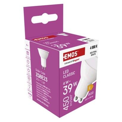 EMOS ZQ8E23 LED žárovka GU10 Classic 4W 450lm 4000K neutrální bílá