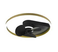 TRIO R67083132 BORGHOLM stropné svietidlo s ventilátorom LED D500mm 30W/3500lm 2700-6500K matná čierna, stmievateľné, diaľkový ovládač