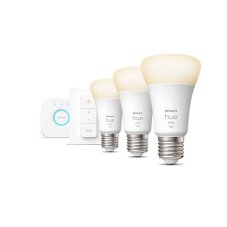 Philips HUE LED White Starter Kit žiarovka 3x E27 3x9,5W 1100lm 2700K stmievateľná BlueTooth + 1x HUE Bridge + 1x HUE Switch