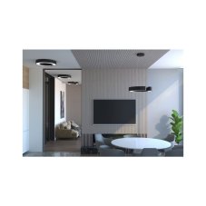 Immax 07133L NEO CÉČKO stropné svietidlo LED D600mm 43W/3150lm 2700-6500K matná čierna, diaľkové ovládanie