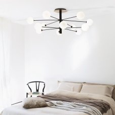 Ideal Lux 273709 COSMOPOLITAN stropné svietidlo 12xG9 D1450mm čierna, mosadz, biela