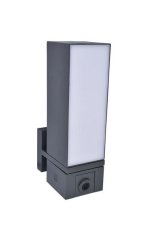 LUTEC CONNECTED 5193812118 CUBA exteriérové security nástenné svietidlo LED 17W 1000lm 2700-6500K IP44 tmavo šedá, kamera, pohybový senzor