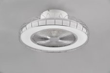 TRIO WIZ R64122106 SANDFJORD stropné svietidlo s ventilátorom SMD LED D520mm 30W/3420lm 2700-6500K chrómová, stmievateľné, diaľkový ovládač
