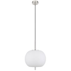 GLOBO 15345H1NO BLACKY I závěsné svítidlo D300mm 1xE27 matný nikl, bílá