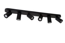 LUCIDE 23954/31/30 XYRUS stropné bodové stmievateľné svietidlo/spot 6xGU10/5W W14 L84 H12.5cm čierna
