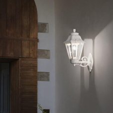 Exteriérové nástenné svietidlo Ideal lux 120423 ANNA AP1 BIG BIANCO 1xE27 60W IP44