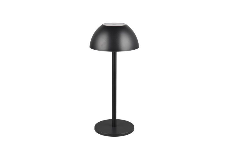 TRIO Reality R54106132 RICARDO vonkajšia dotyková stolná lampa SMD LED V300mm 1,7W/240lm 3000K IP54 čierna matná, nabíjateľná batéria, USB-C port