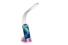 Immax 08974L CORELLA stolová lampa LED  7W 150-450lm 3000-5500K RGB podsvietenie, biela, zlatá, dotykové ovládanie, nočné podsvietenie, stmievateľné, RGB, CCT
