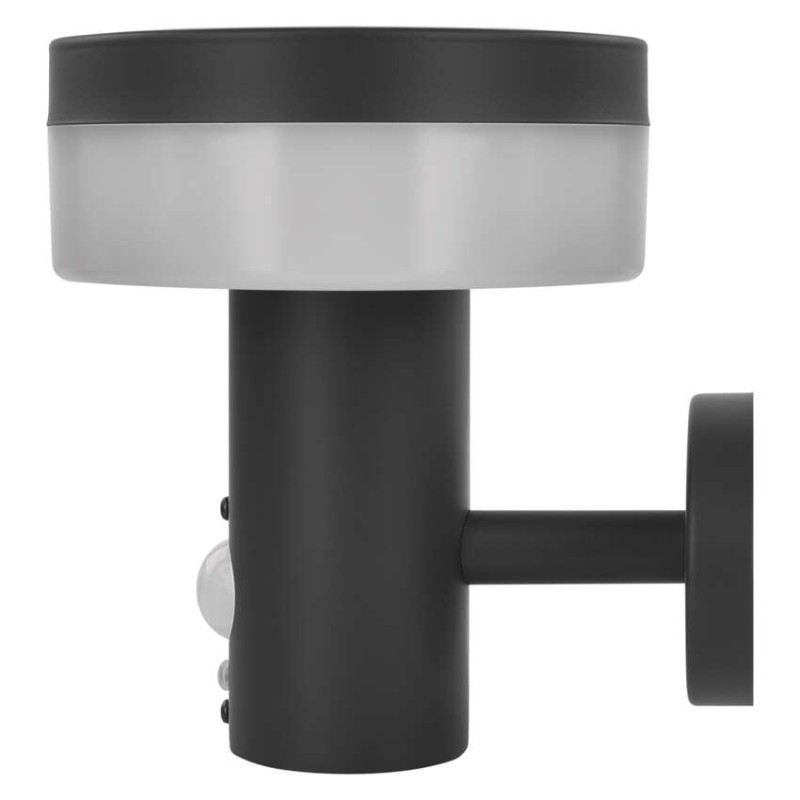 EMOS ZGJ044S TERION solárne nástenné exteriérové svietidlo LED 147 × 125 × 146 2W 200lm 3000K IP44 so senzorom antracit
