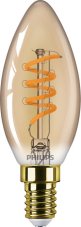 Philips 8719514315976 LED žiarovka classic E14 2,5W/15W 136lm 1800K B35 GOLD stmievateľná