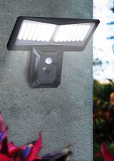 Immax 08482L IMMAX WING vonkajšie solárne nástenné svietidlo LED 4W/300lm 6500K, IP65, PIR senzor, čierna