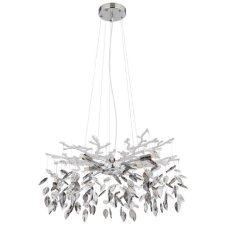 GLOBO 64133-8 DANNA závesné svietidlo/luster D610mm 8xG9 chrómová, dymová, priehľadná