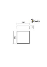 REDO 90158 MARINA exteriérové stropní svítidlo SMD LED 16W 1643/954lm 3000K IP65 antracit