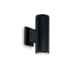 Exteriérové ​​nástěnné svítidlo Ideal lux 129433 BASE AP2 NERO 2xGU10 28W IP44