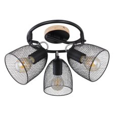 GLOBO 54034-3 JOSINA stropné bodové svietidlo/spot D250mm 3xE27 čierna, drevo